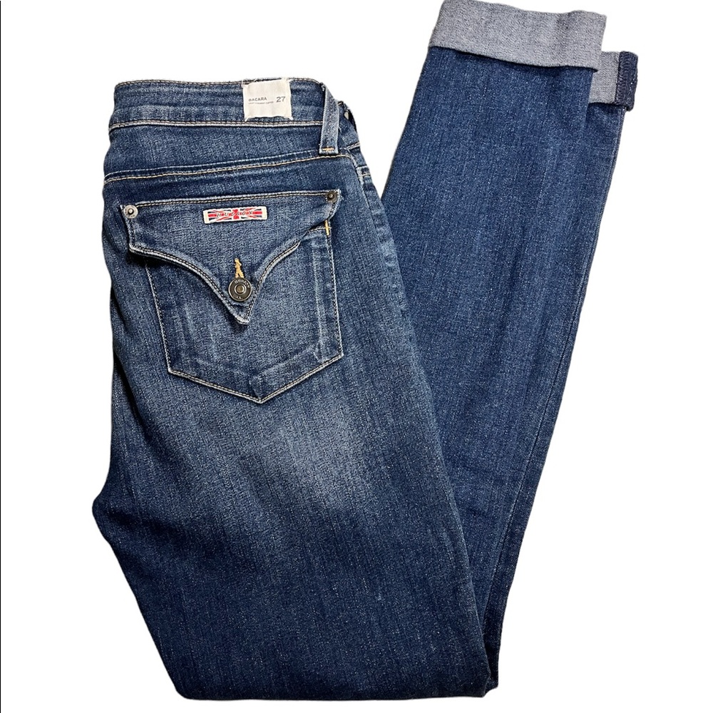 Hudson straight cuffed jeans